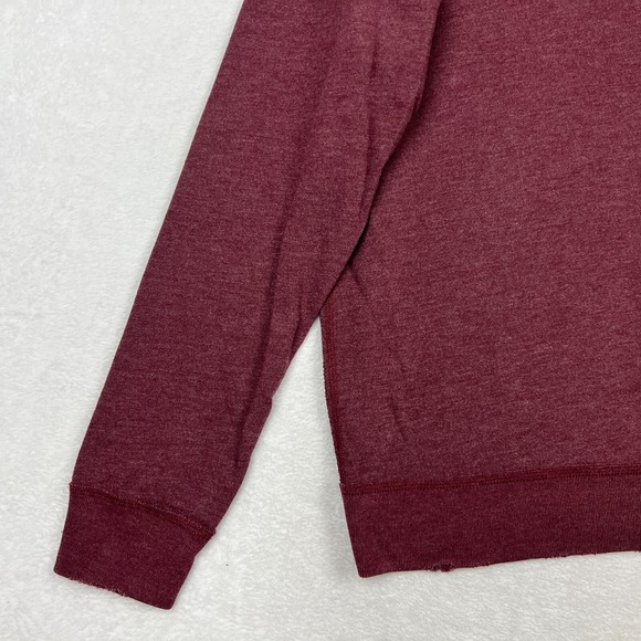 Abercrombie & Fitch Muscle Long Sleeve Shirt Mens 2XL Burgundy Red Pocket - Picture 3 of 9